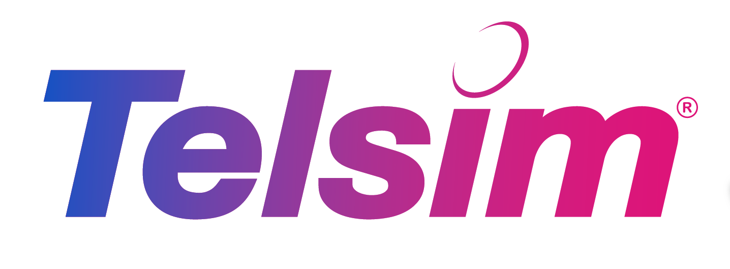 Telsim eSIM Australia Logo with pink and blue gradient colour